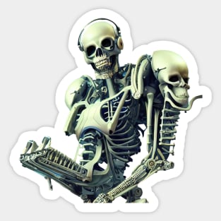 skeleton punk Sticker